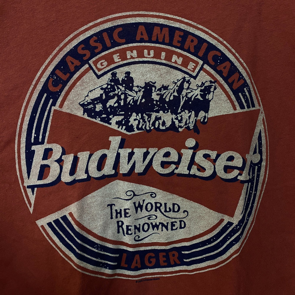 Budweiser World Renowned Classic American Lager Women's T-shirt Large
