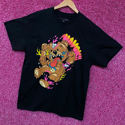 Fashion Nova Wreaking Havok Teddy Bear Graphic T-Shirt Large