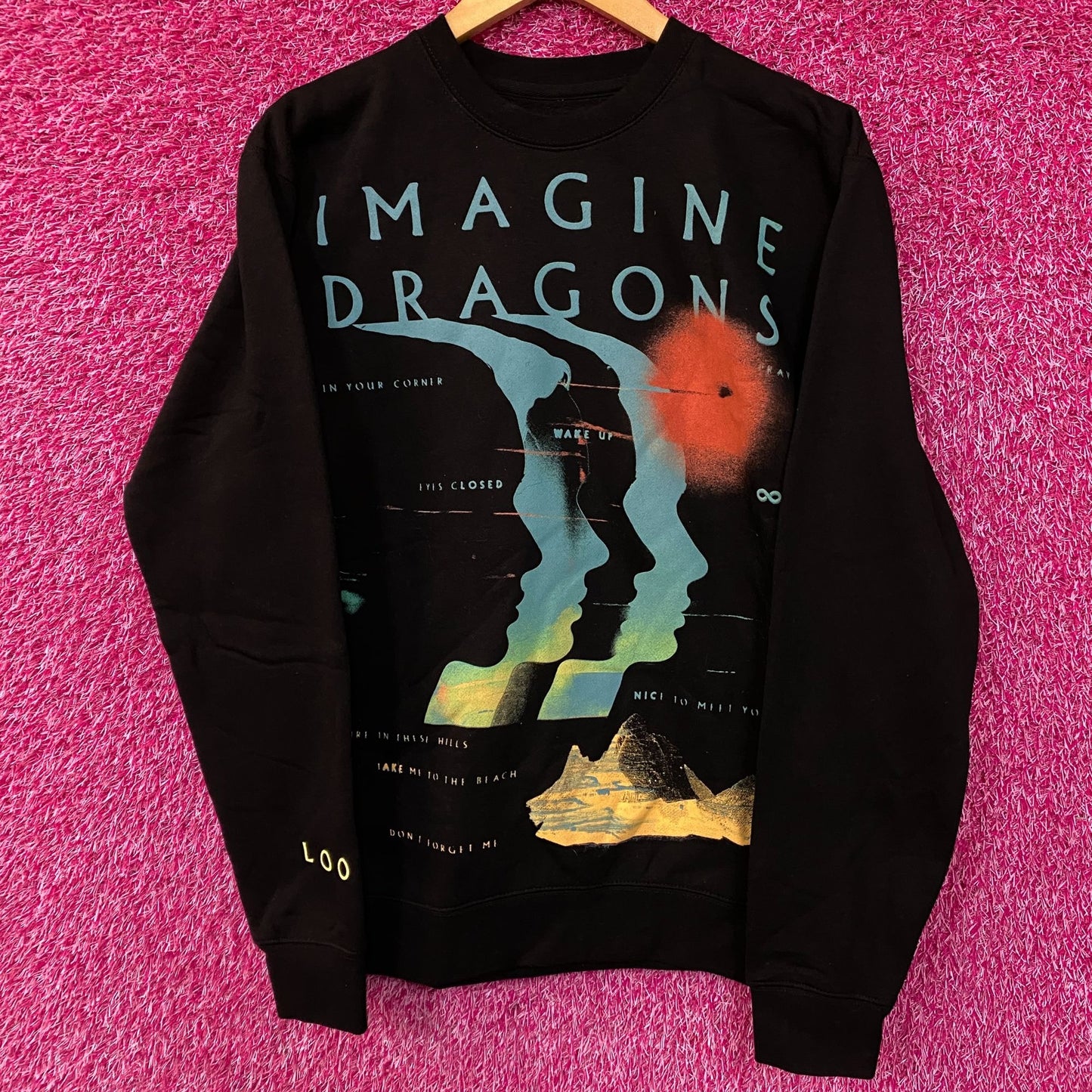 Imagine Dragons Loom World Tour 2024 Crewneck Sweatshirt Small