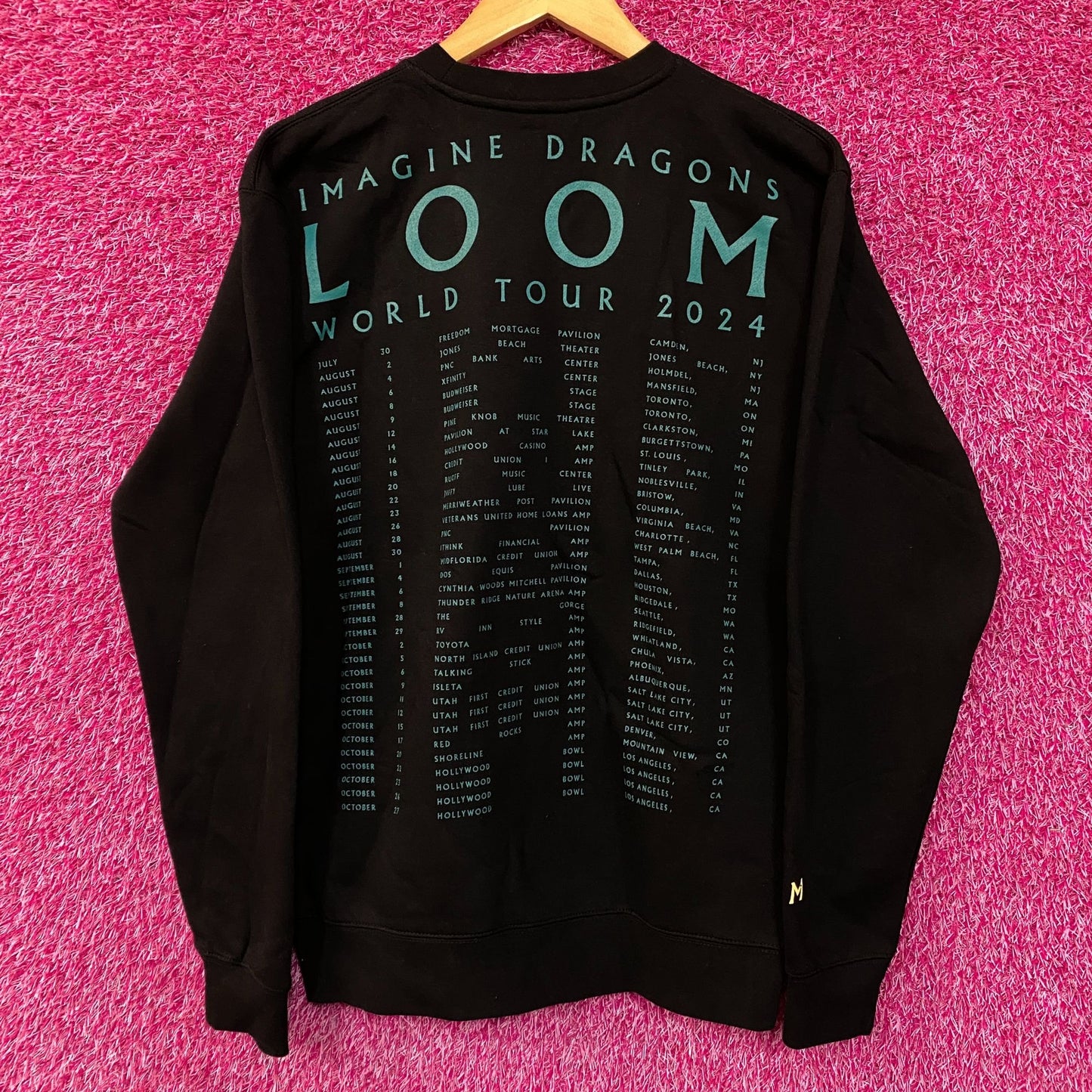 Imagine Dragons Loom World Tour 2024 Crewneck Sweatshirt Small
