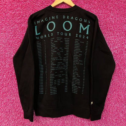 Imagine Dragons Loom World Tour 2024 Crewneck Sweatshirt Small