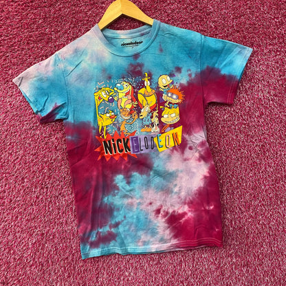 Nickelodeon 90's Cartoons Retro Tie Dye T-Shirt Small