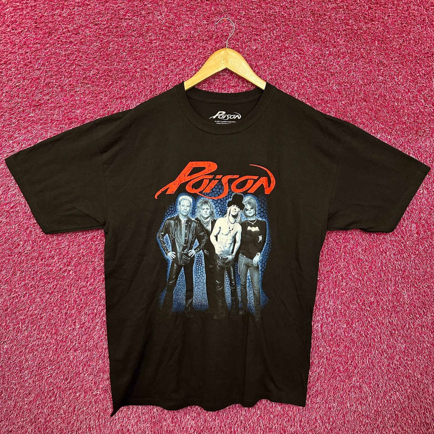 Poison Power to the People Poster Heavy Metal Band Tee XL