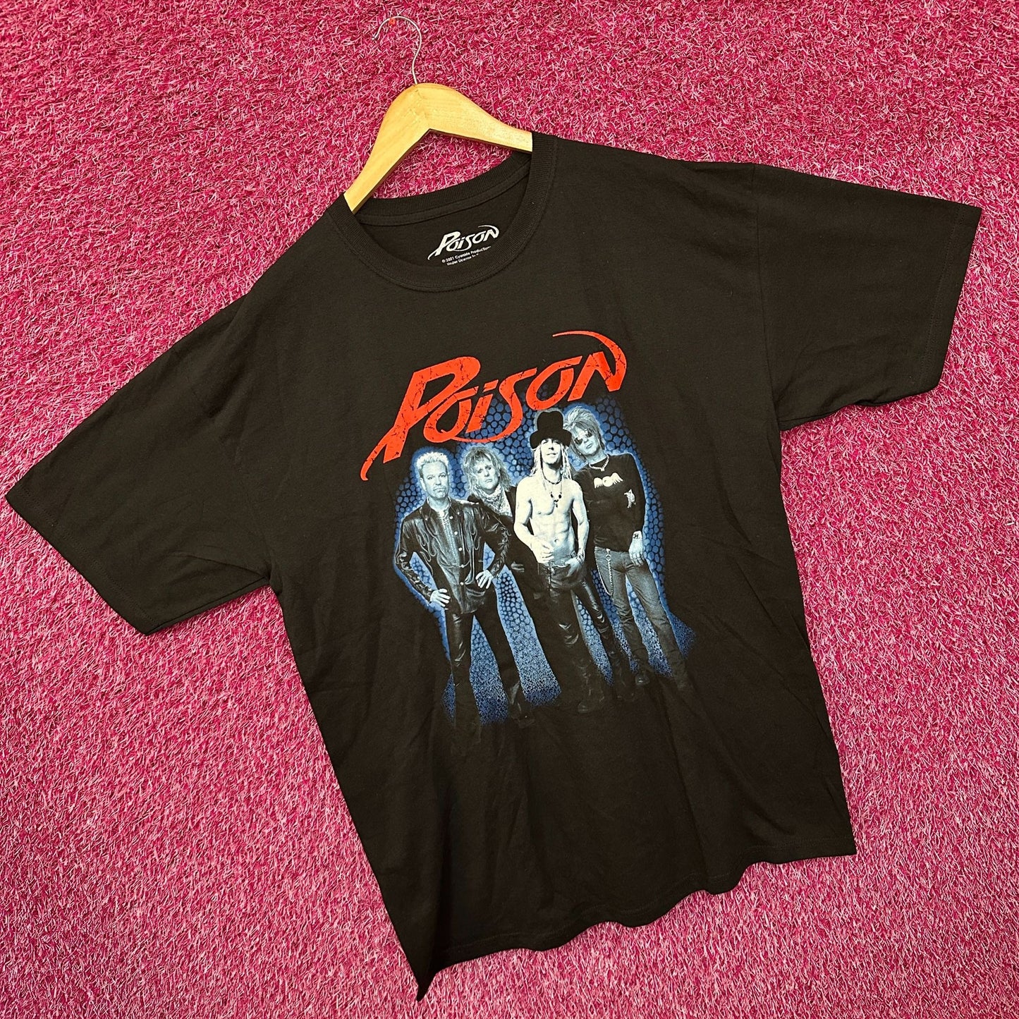 Poison Power to the People Poster Heavy Metal Band Tee XL
