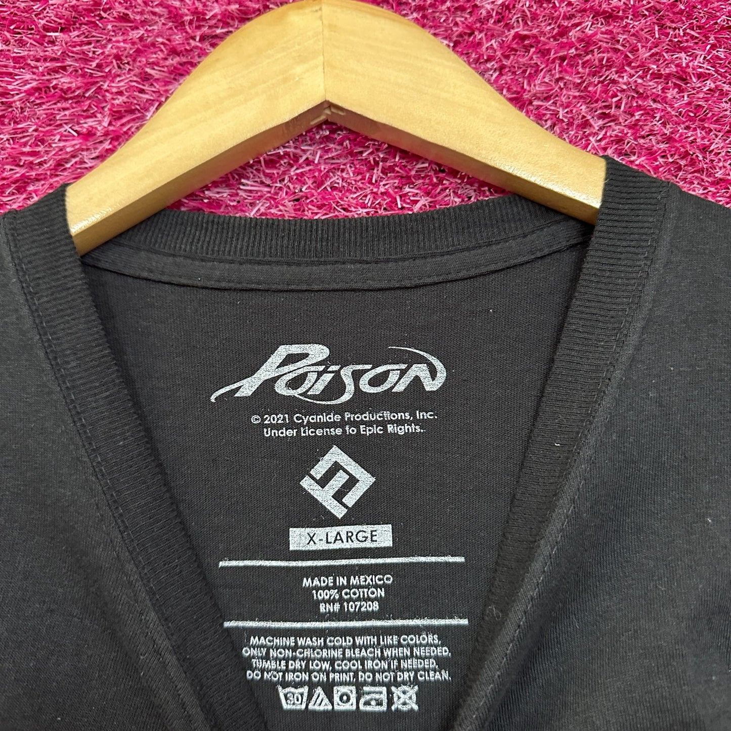 Poison Power to the People Poster Heavy Metal Band Tee XL