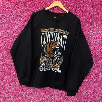 Cincinnati Bengals NFL Helmet Logo Crewneck Sweatshirt Large