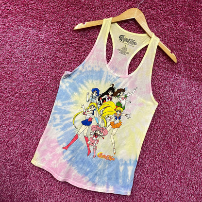 Sailor Moon Sailor Scouts Women's Anime Tie Dye Tank Top L