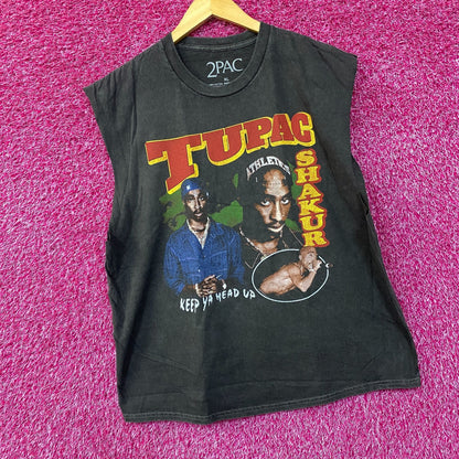 Tupac Shakur Keep Ya Head Up Collage Sleeveless T-Shirt XL