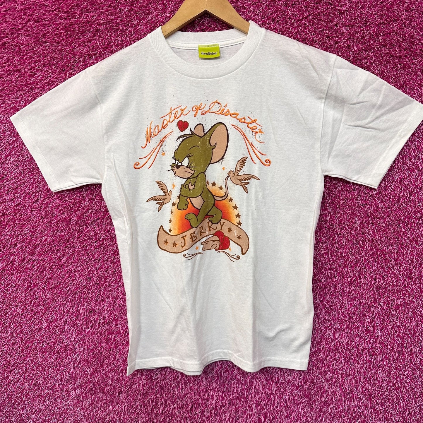 Tom & Jerry Master of Disaster Jerry the Mouse Cartoon Tee L