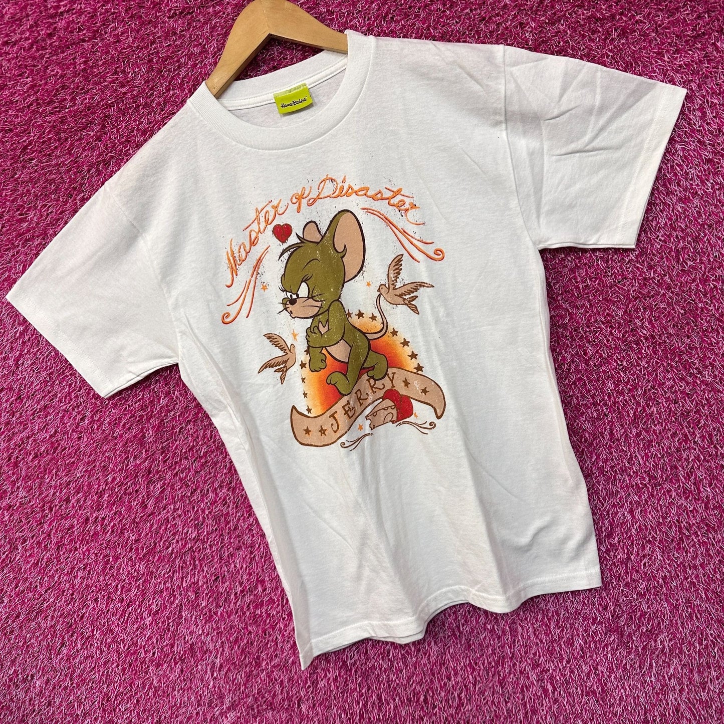 Tom & Jerry Master of Disaster Jerry the Mouse Cartoon Tee L