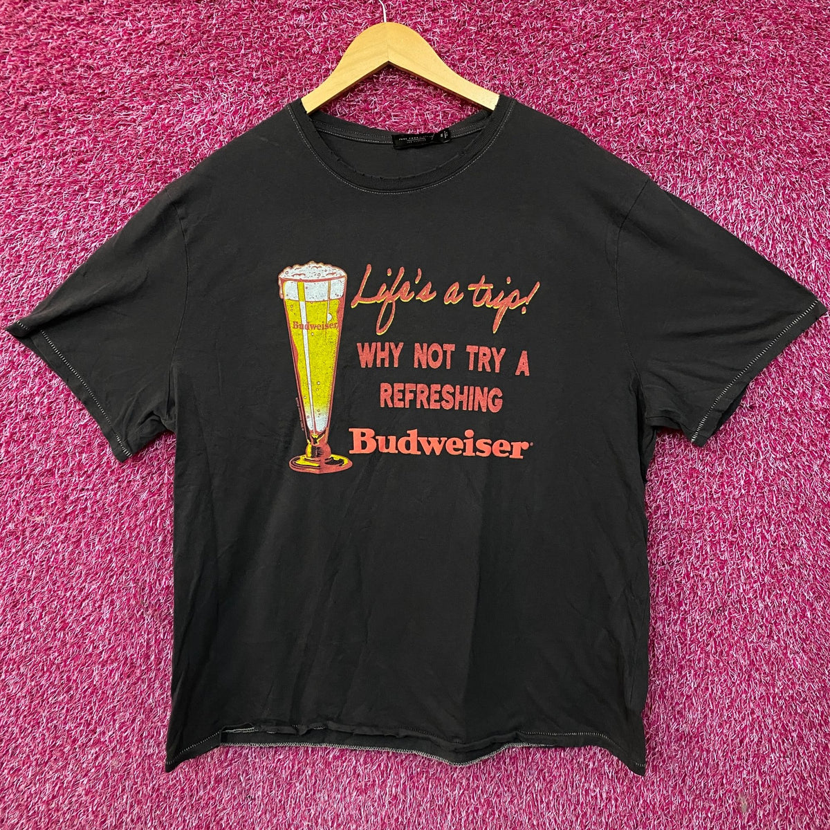 Junk Food Budweiser Life's a Trip Vintage Style Graphic T-Shirt 2XL