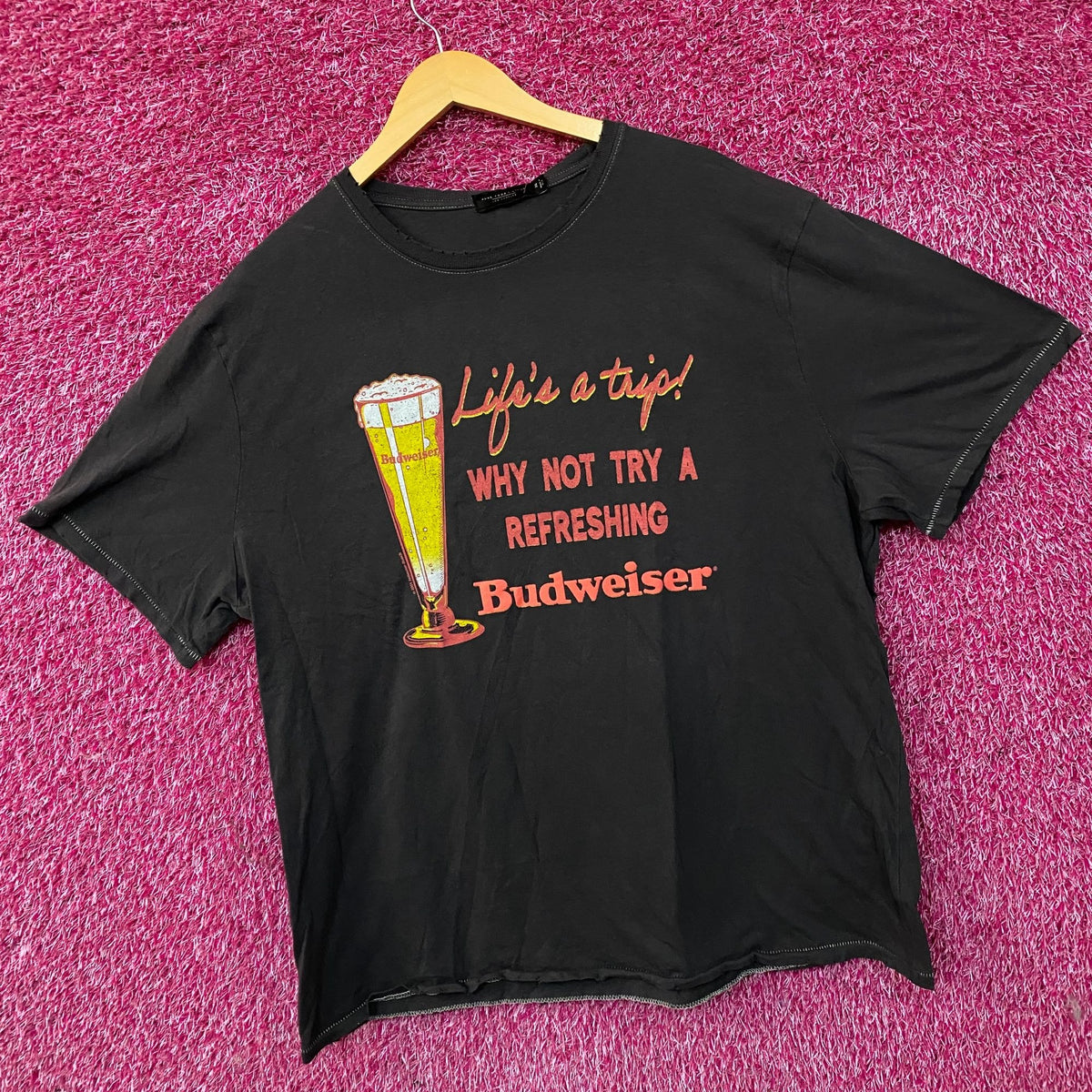 Junk Food Budweiser Life's a Trip Vintage Style Graphic T-Shirt 2XL