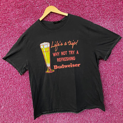 Junk Food Budweiser Life's a Trip Vintage Style Graphic T-Shirt 2XL