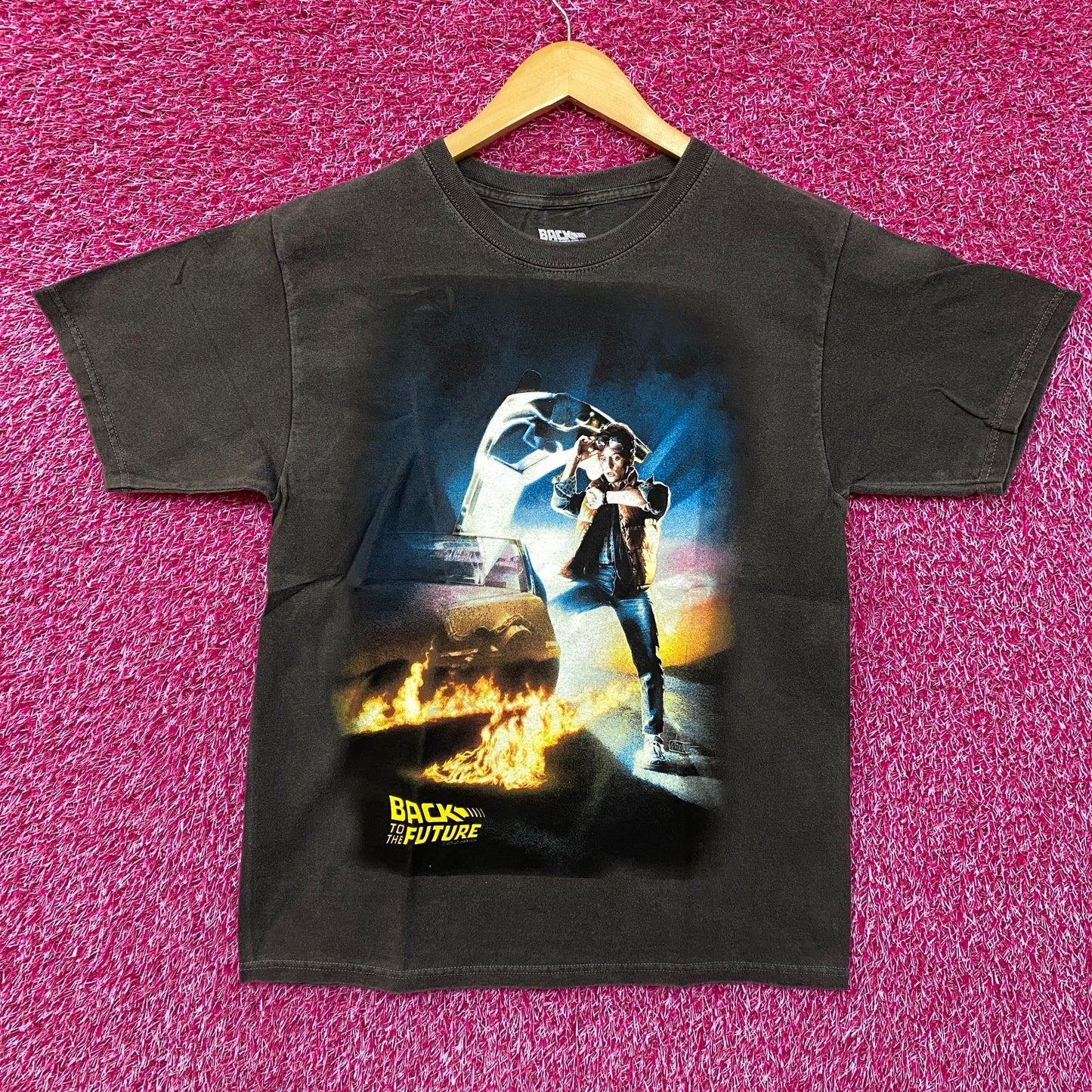 Back To The Future Out Of Time Poster Promo Vintage Style T-Shirt Medium