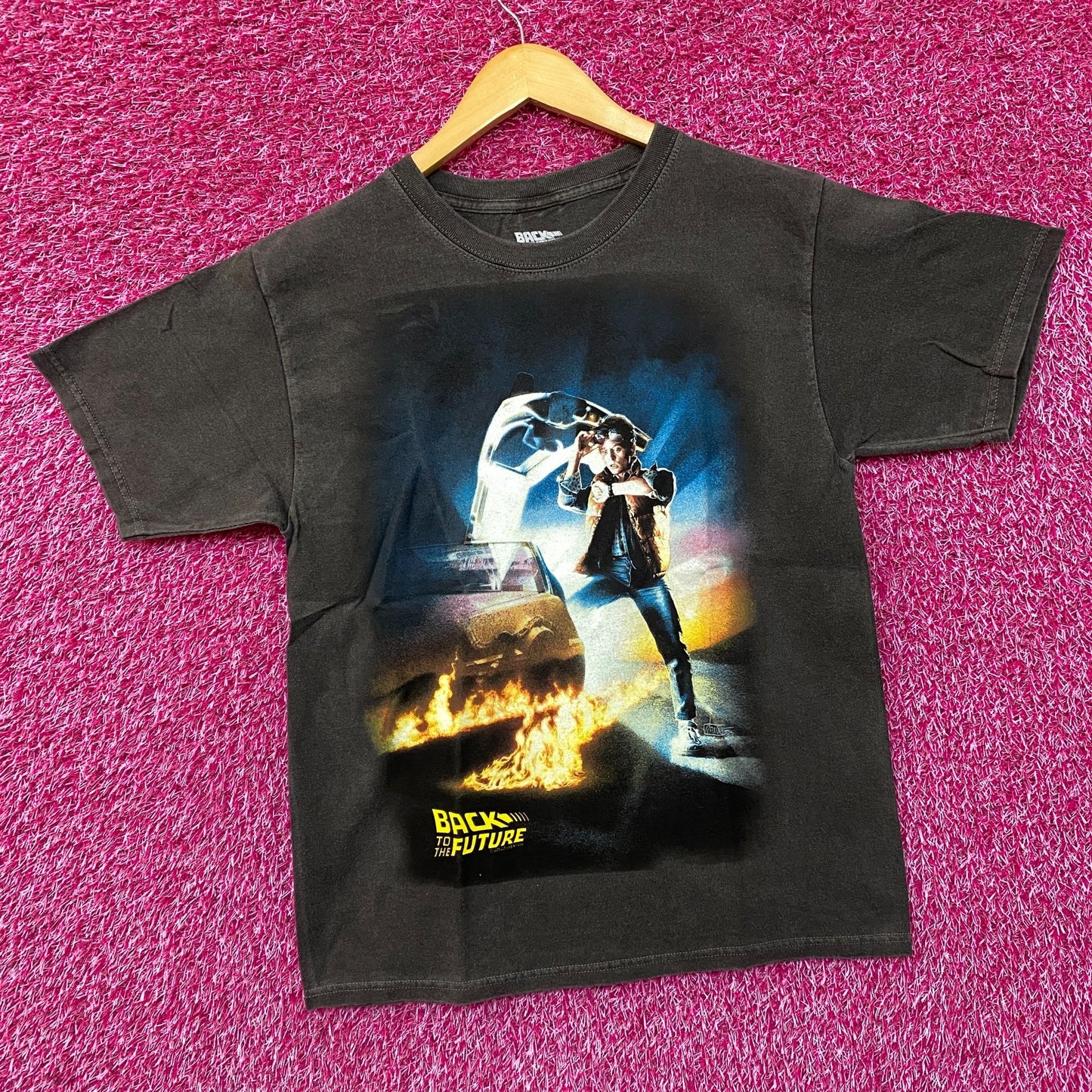 Back To The Future Out Of Time Poster Promo Vintage Style T-Shirt Medium
