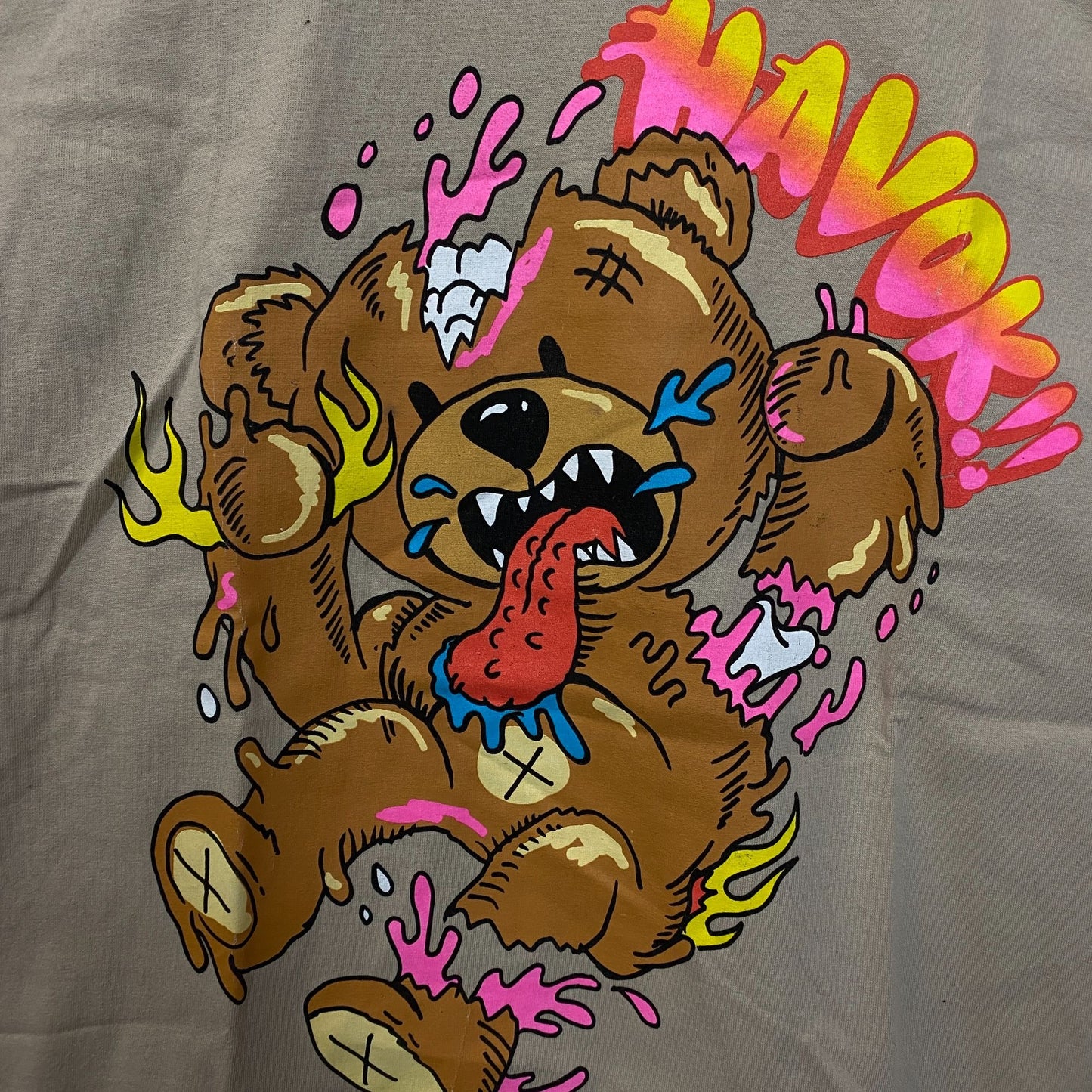 Fashion Nova Wreaking Havok Teddy Bear Graphic T-Shirt Medium