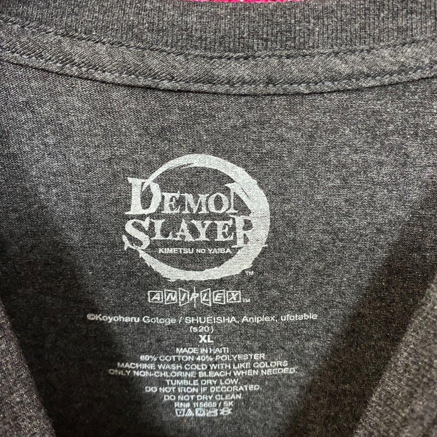 Demon Slayer Kimetsu No Yaiba Logo Anime T-Shirt Size XL