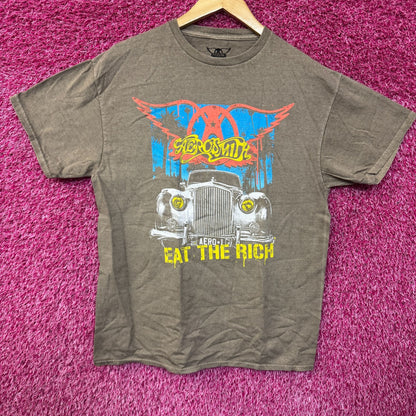 Aerosmith Eat The Rich Album Cover Art Arena Rock Band Tee M