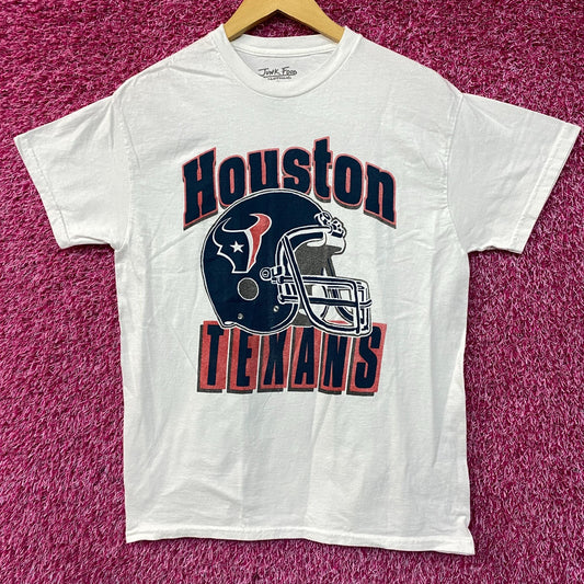 Junk Food Clothing NFL Houston Texans Throwback Helmet Logo T-Shirt Small