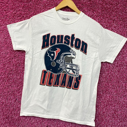 Junk Food Clothing NFL Houston Texans Throwback Helmet Logo T-Shirt Small
