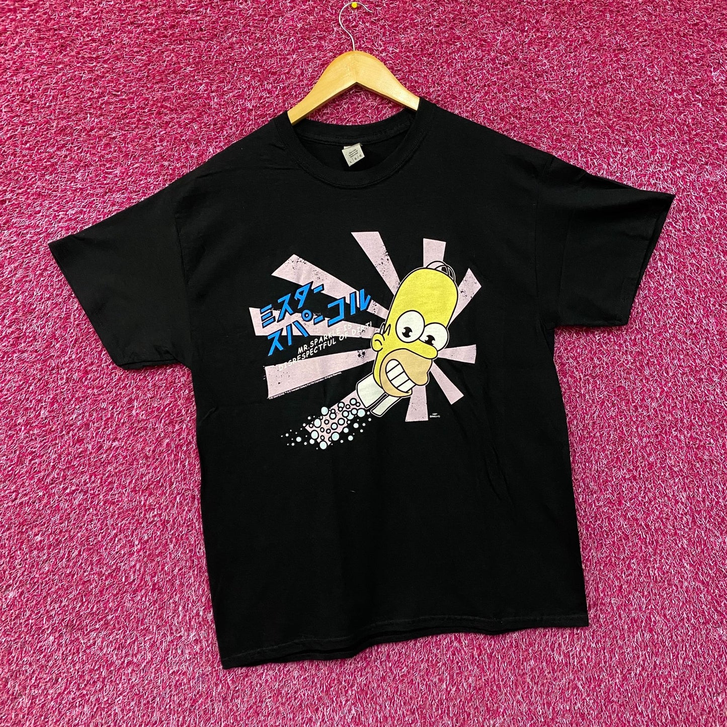 Homers Japanese Promo Mr Sparkles The Simpsons Cartoon Tee Large