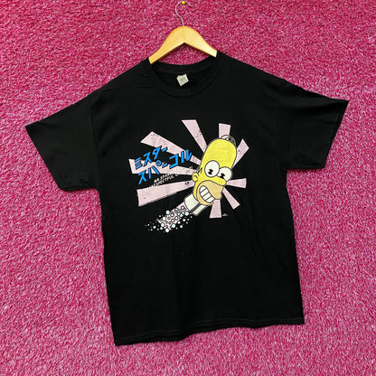 Homers Japanese Promo Mr Sparkles The Simpsons Cartoon Tee Large