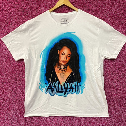 Aaliyah Airbrush Queen of Urban Pop Self-titled Album T-Shirt XL