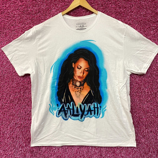 Aaliyah Airbrush Queen of Urban Pop Self-titled Album T-Shirt XL