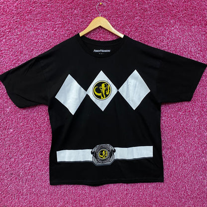 The Mighty Morphin Power Rangers Black Power Ranger T-Shirt XL