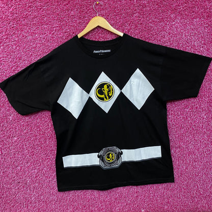 The Mighty Morphin Power Rangers Black Power Ranger T-Shirt XL