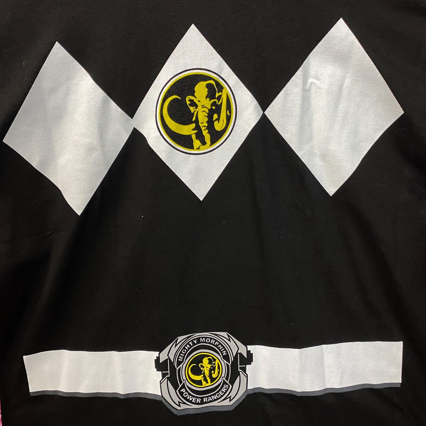 The Mighty Morphin Power Rangers Black Power Ranger T-Shirt XL