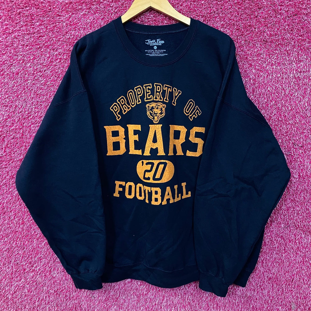 Junk Food Chicago Bears Property of Flea Market Crewneck Sweatshirt XL