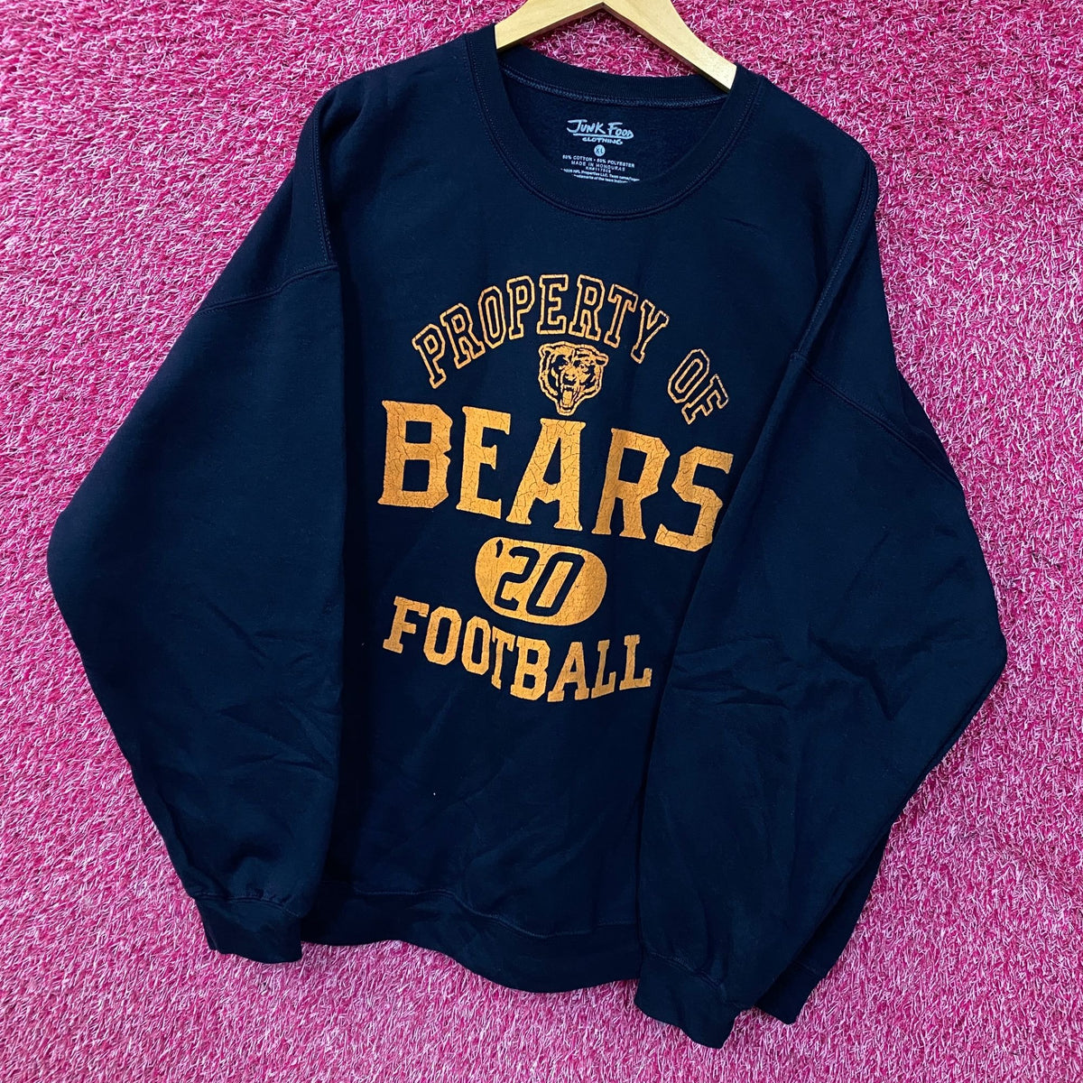 Junk Food Chicago Bears Property of Flea Market Crewneck Sweatshirt XL