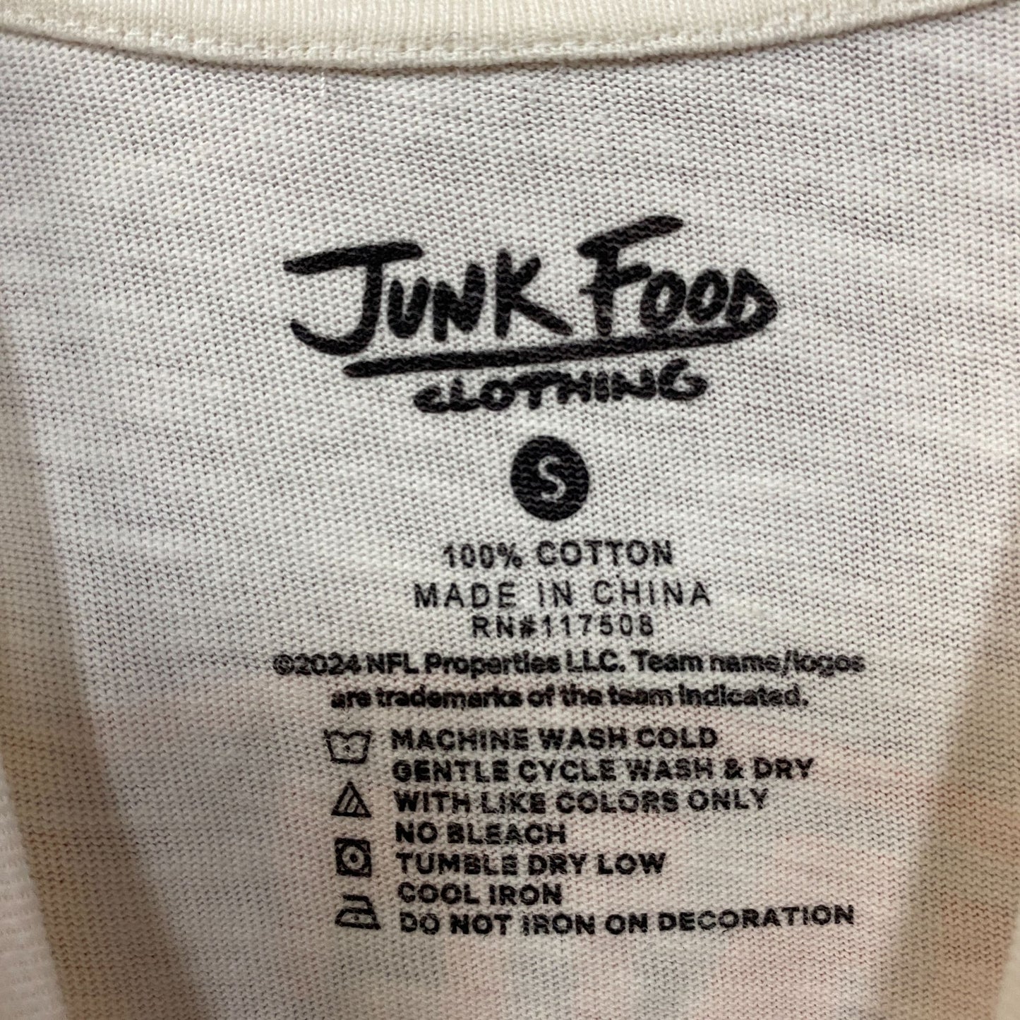 Junk Food Clothing Women's NFL Cincinnati Bengals Mock Neck Crop Tee Small