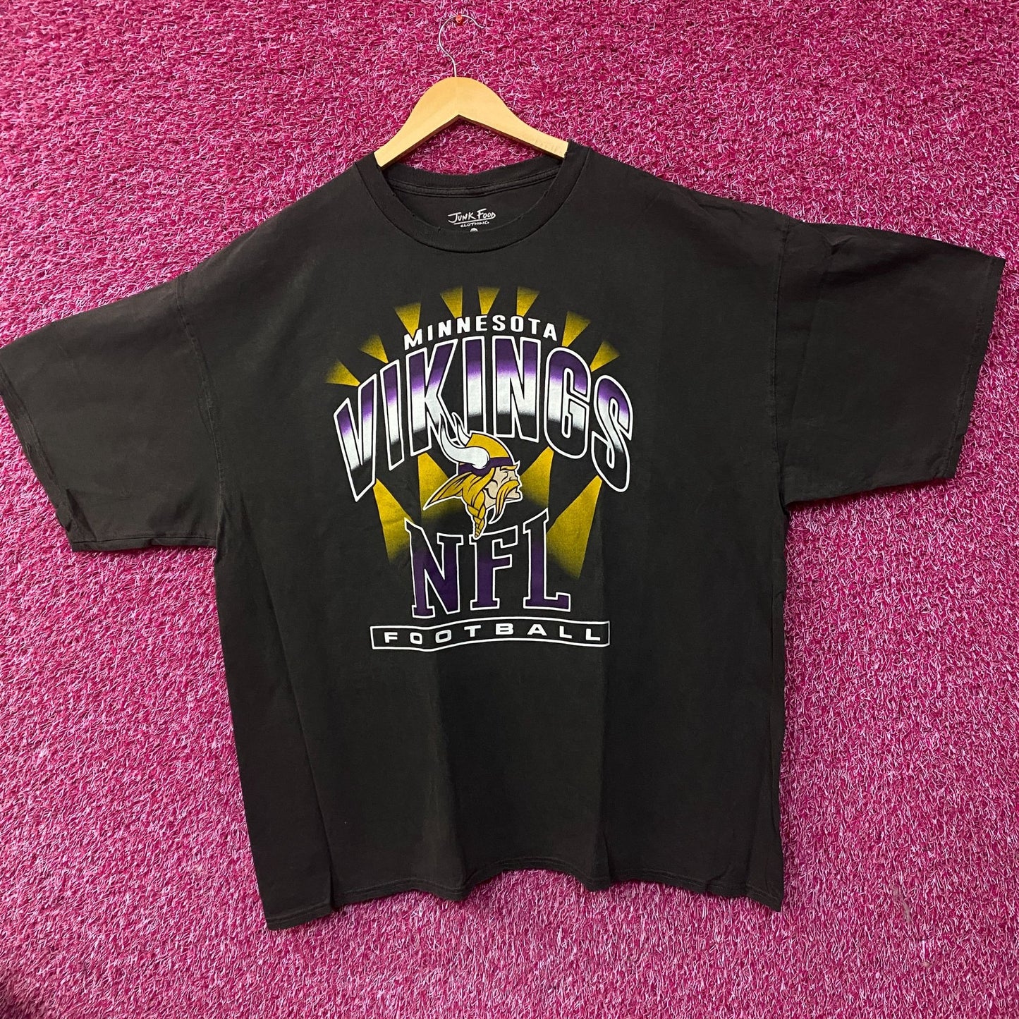 Junk Food Clothing NFL Minnesota Vikings Chrome Flea Market Tee 2XL