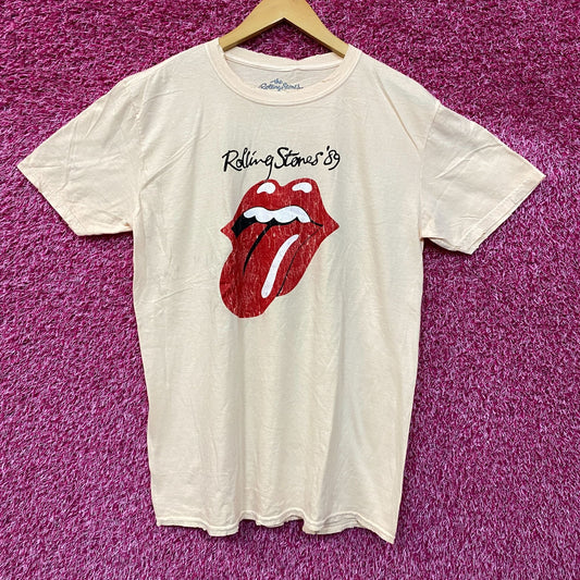 The Rolling Stones Hot Lips Cream Tshirt size Large