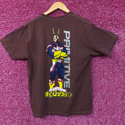 Primitive x My Hero Academia All Might Anime T-shirt Small