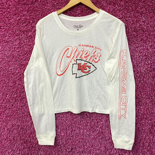 Junk Food NFL Kansas City Chiefs Long Sleeve Cropped T-Shirt Small
