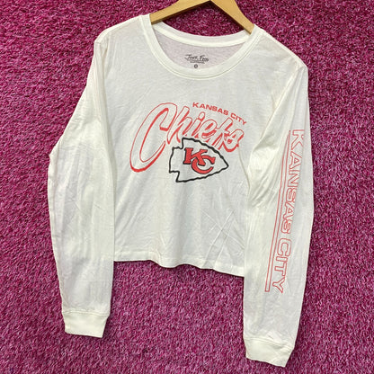 Junk Food NFL Kansas City Chiefs Long Sleeve Cropped T-Shirt Small