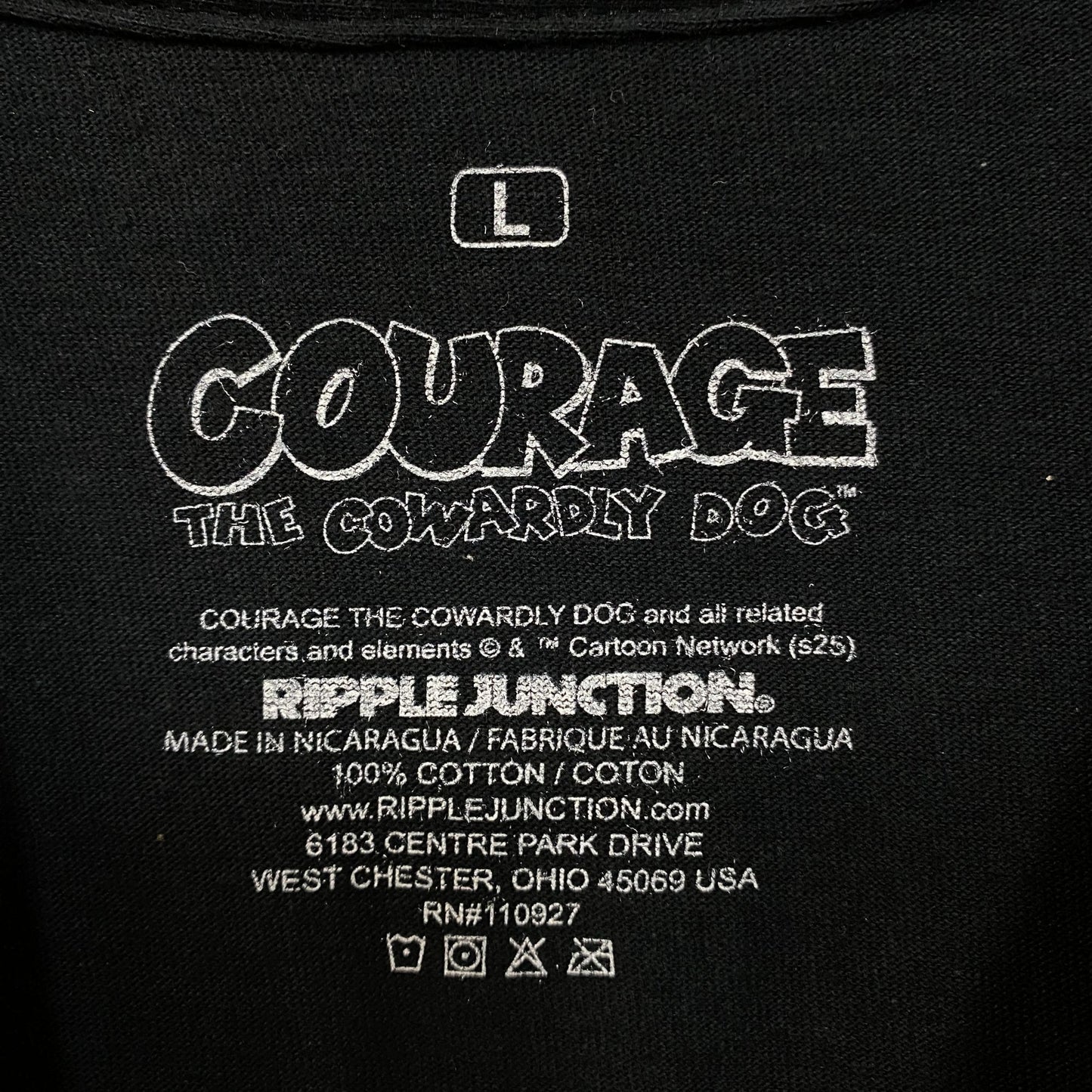 Courage The Cowardly Dog Grid Design Retro Style Classic Cartoon T-Shirt Large