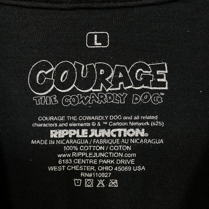 Courage The Cowardly Dog Grid Design Retro Style Classic Cartoon T-Shirt Large