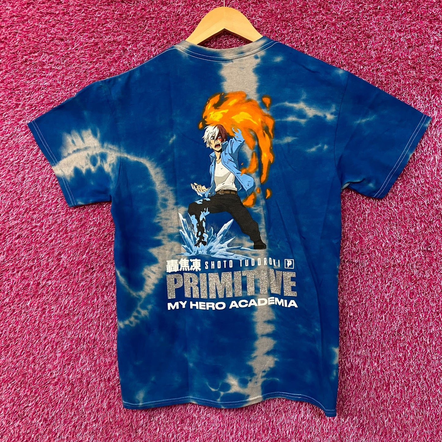 Primitive Skateboarding X My Hero Academia Flashfreeze Heatwave Anime Tee T-Shirt Medium