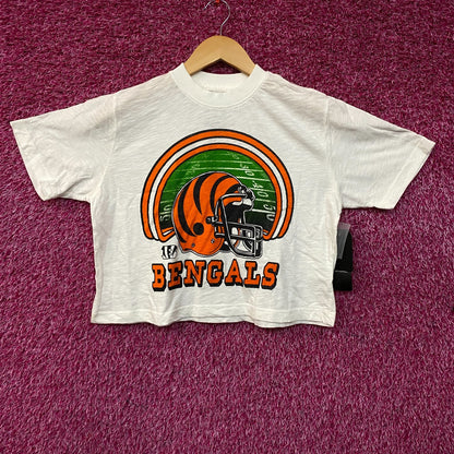 Junk Food Clothing NFL Cincinnati Bengals Game Time Women's Mock Neck Crop Tee XS