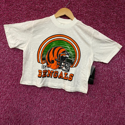 Junk Food Clothing NFL Cincinnati Bengals Game Time Women's Mock Neck Crop Tee XS