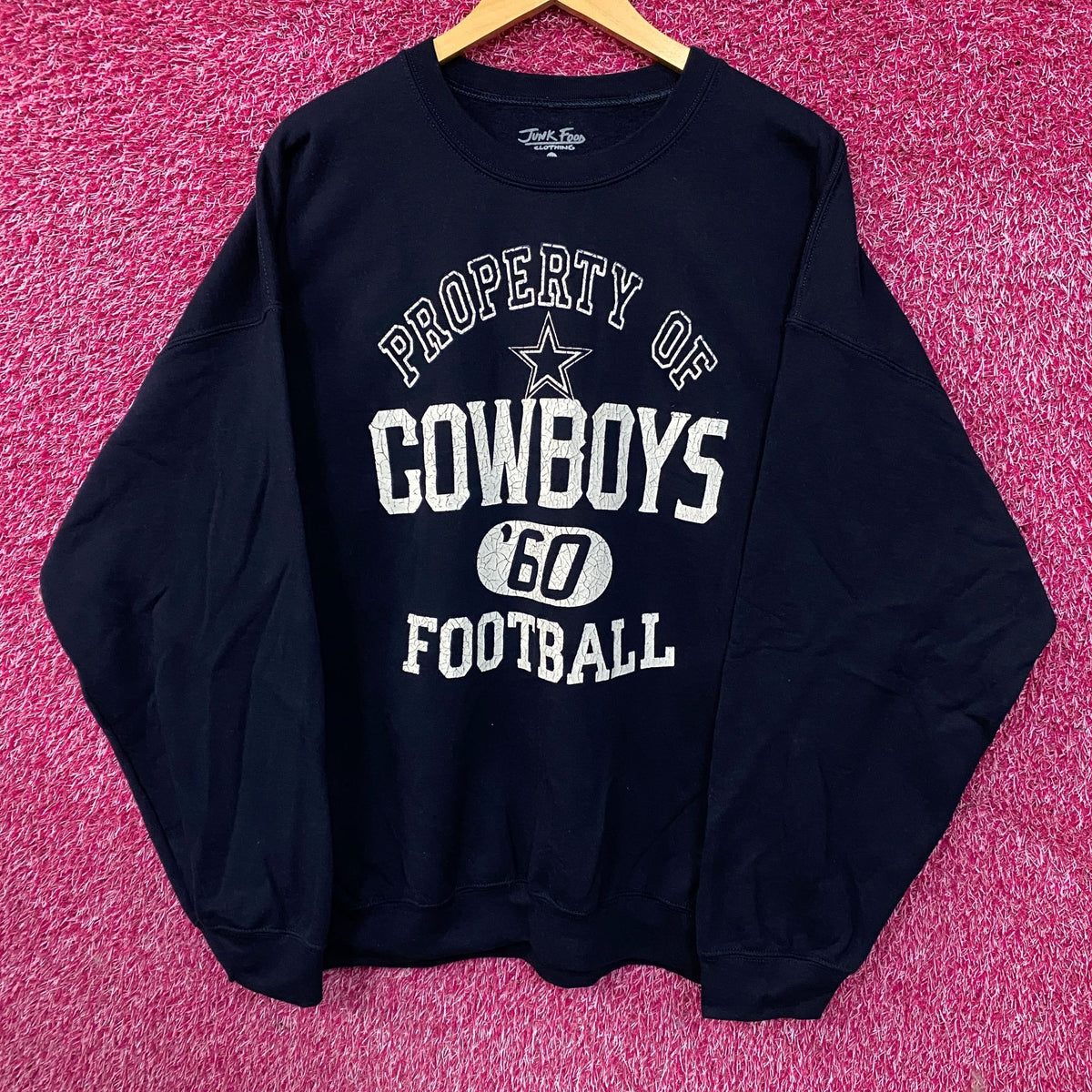Junk Food Clothing Property of Dallas Cowboys '60 Football Flea Market Crew Fleece XL
