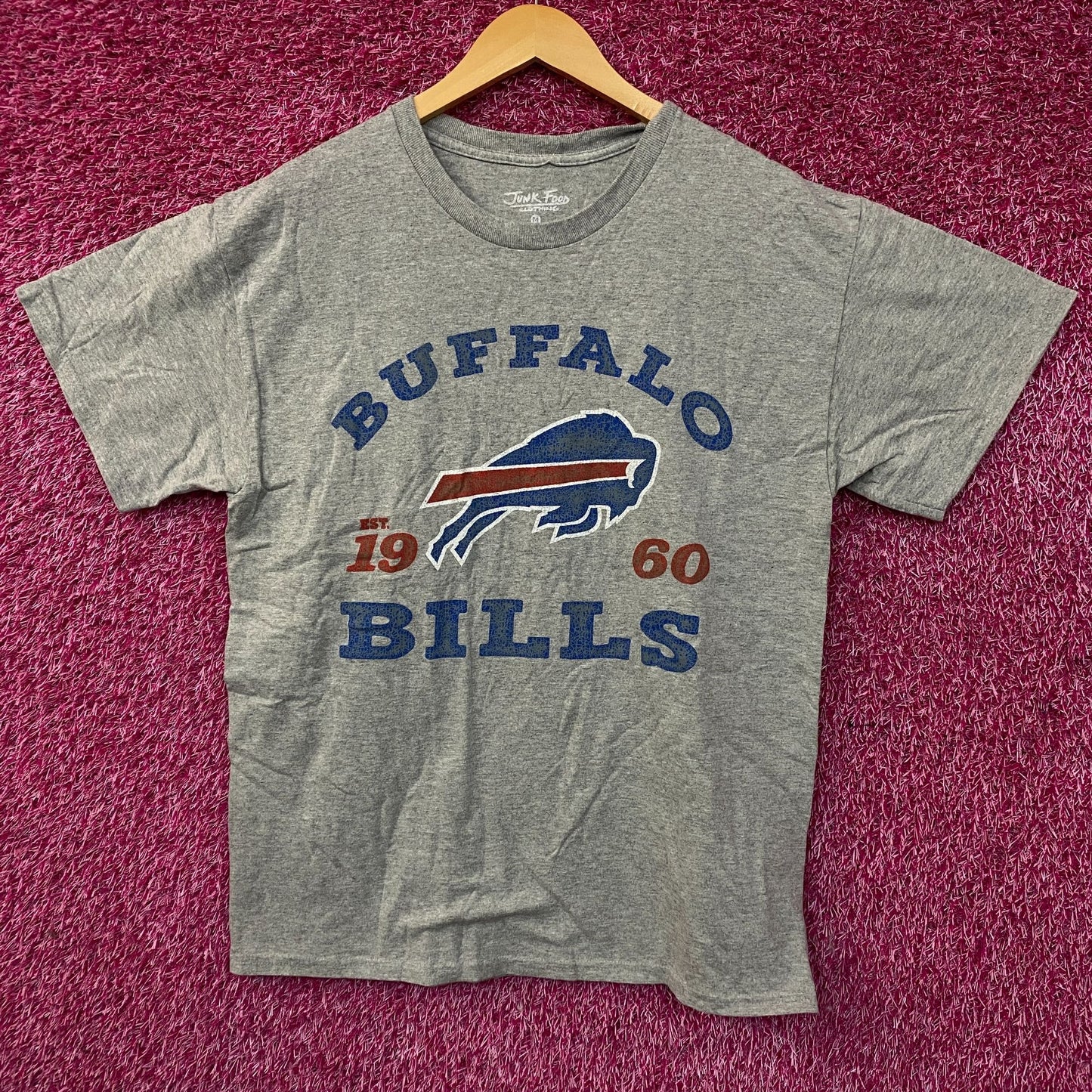 Junk Food Buffalo Bills Vintage Style Graphic T-Shirt Medium