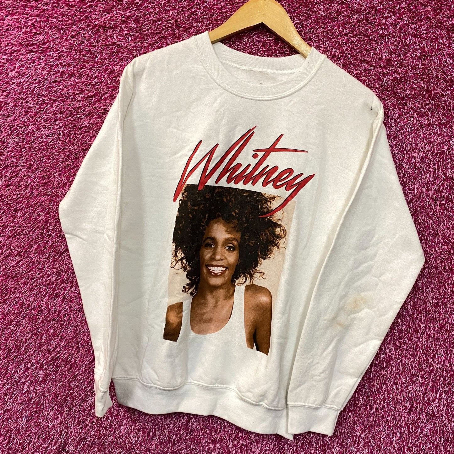 Whitney Houston Self Titled Album Cover Crewneck Sweater Small