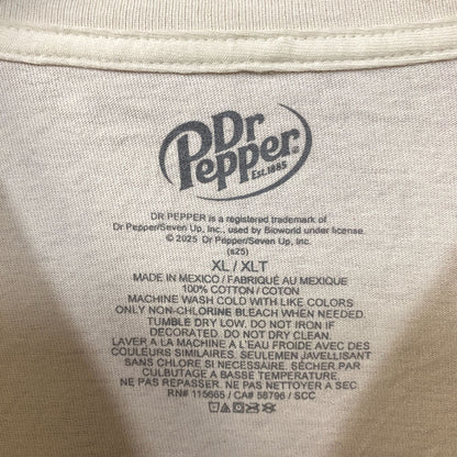 Tee Luv Dr Pepper "I'm a Pepper" Cream Graphic T-Shirt XL