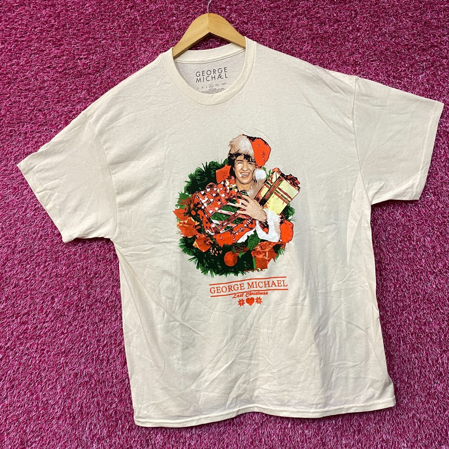 George Michael Last Christmas Portrait T-Shirt XL