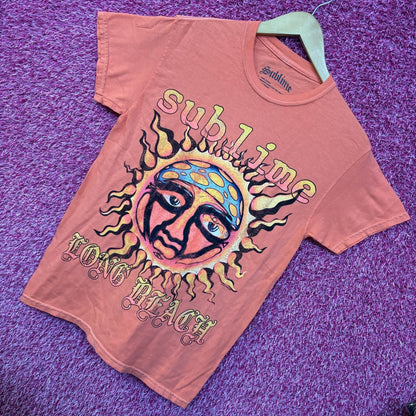 Sublime Monochrome Orange Logo Rock Tee size XS